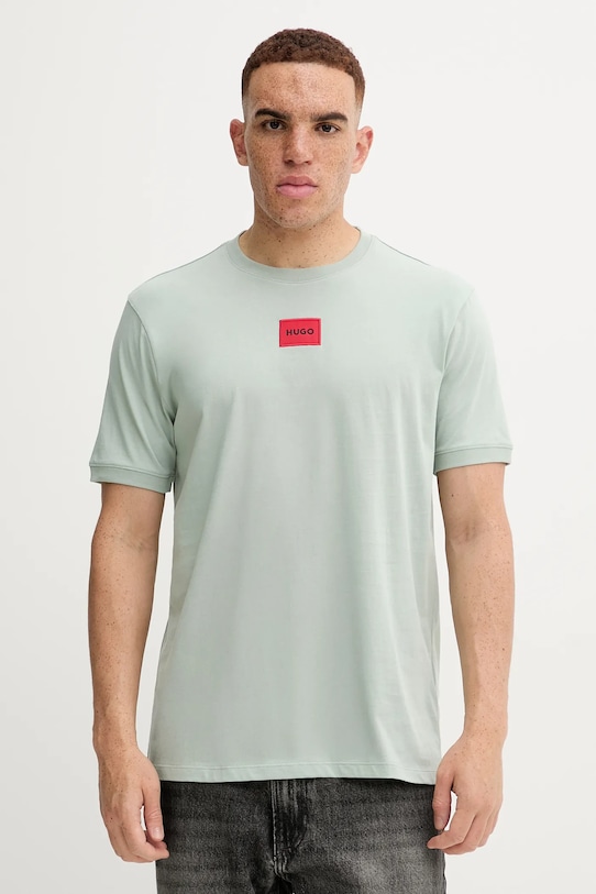 

Хлопковая футболка Hugo, зеленый