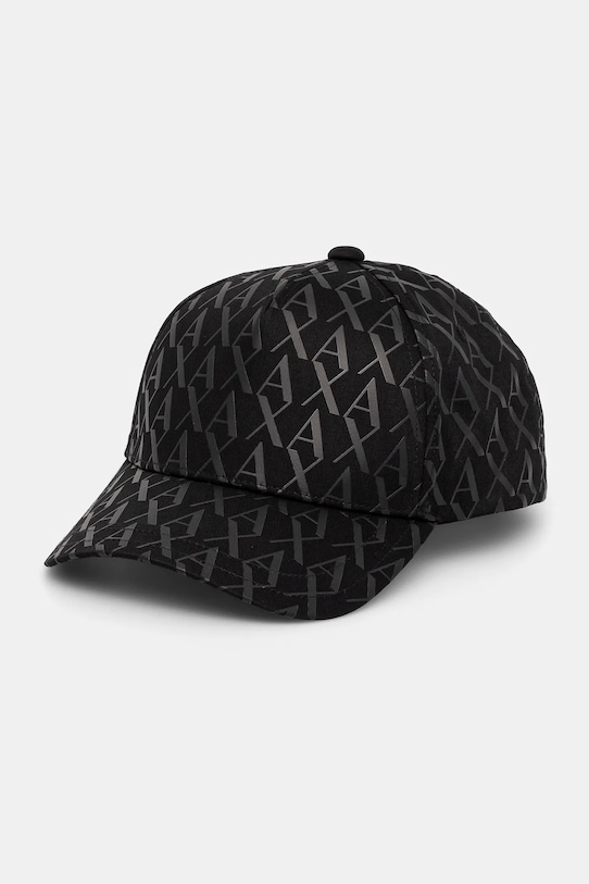 

Хлопковая кепка с козырьком Armani Exchange, черный