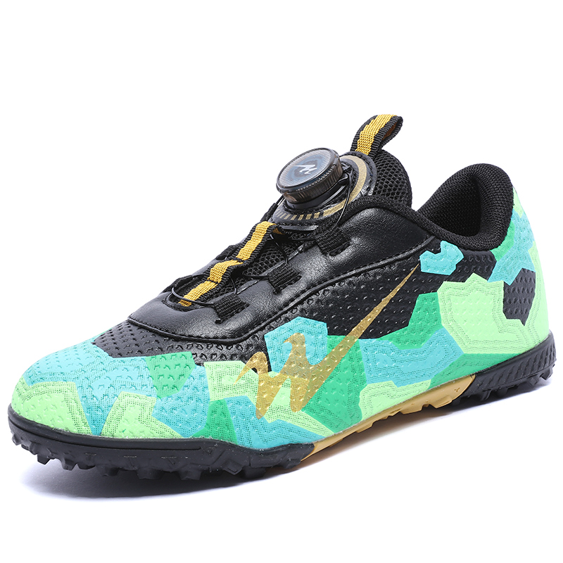 Женские футбольные бутсы Low Top Gold Binary, черно-зеленые — фото 2