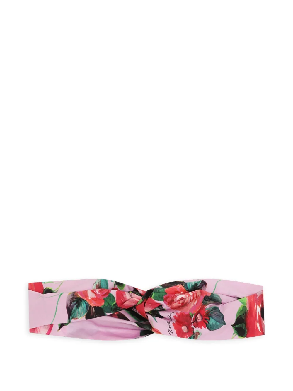 

Ободок с цветочным принтом Dolce & Gabbana Kids, розовый