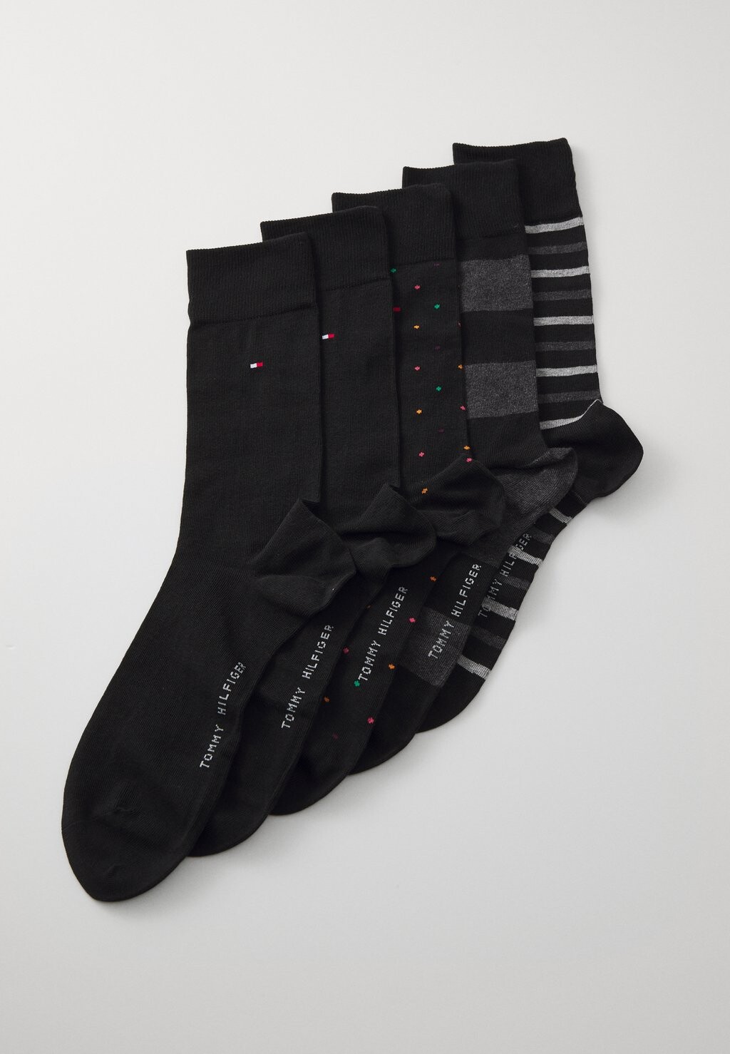 

Носки MEN GIFTBOX STRIPE DOT 5 PACK Tommy Hilfiger, черный