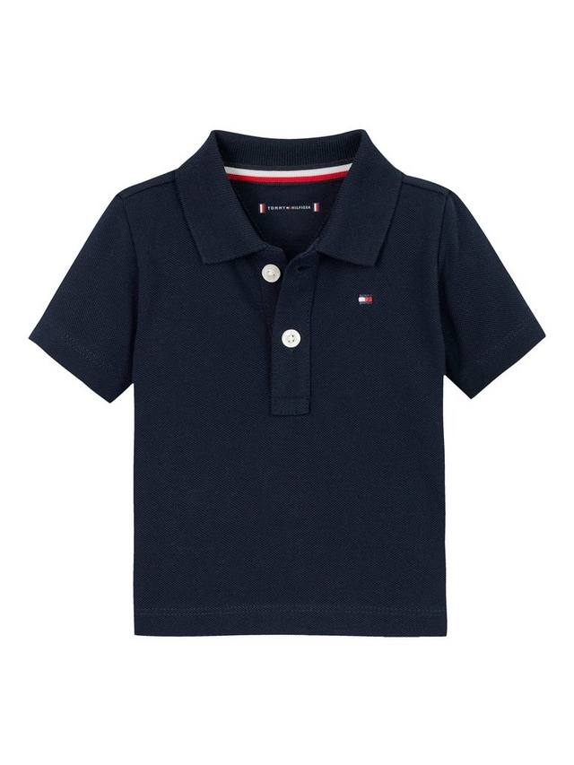 

Детская рубашка поло с флагом Tommy Hilfiger, цвет Dark Night Navy