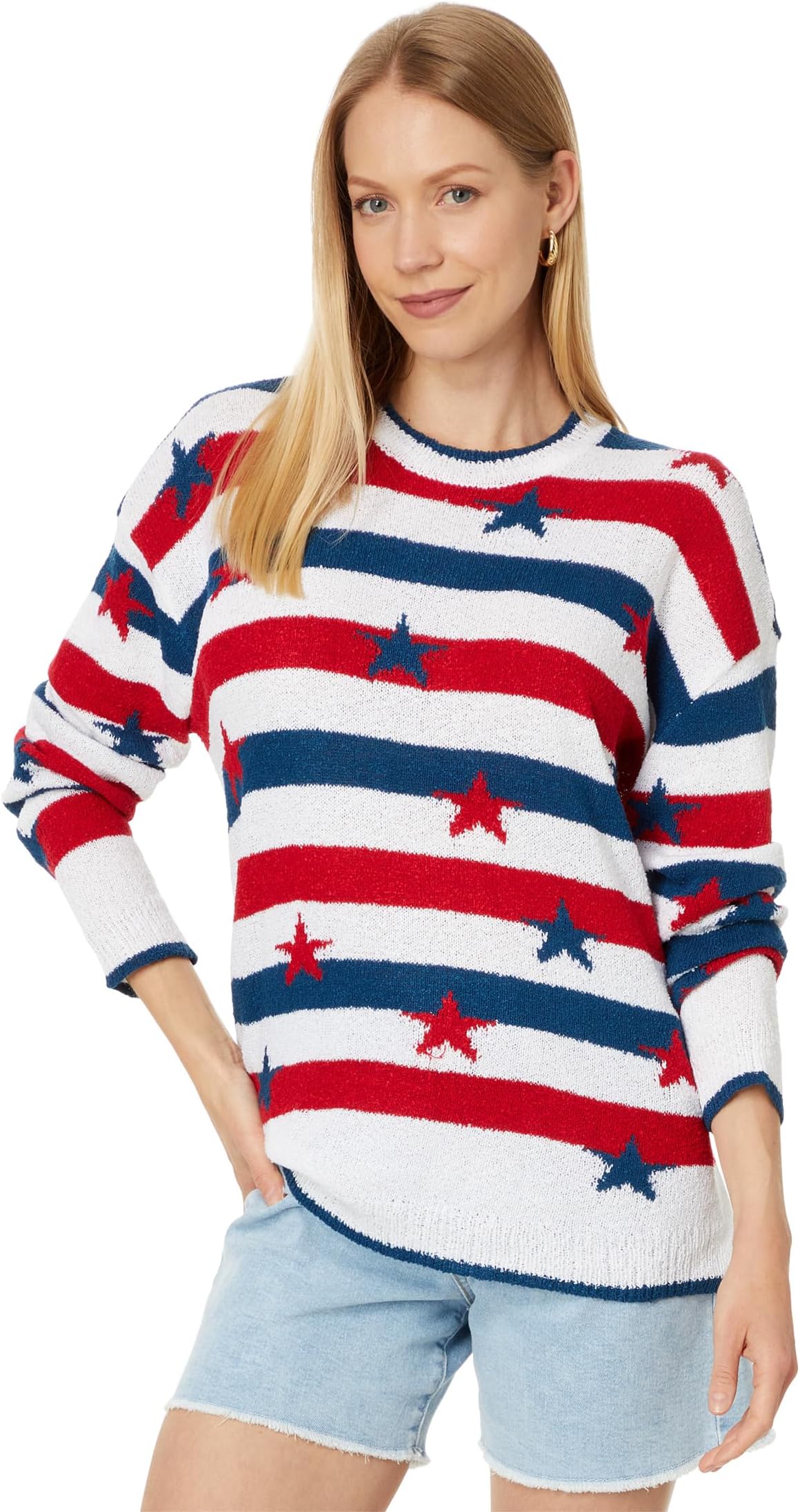 

Свитер Show Me Your Mumu Go To Sweater, цвет Star Spangled Stripe