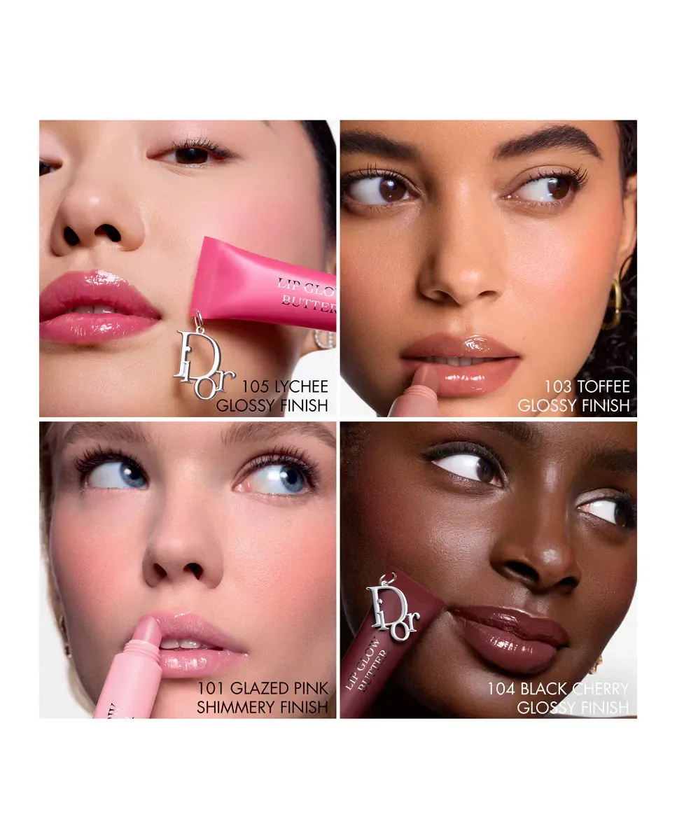 Блеск для губ Addict Lip Glow Butter, уход для губ с пептидом и керамидами Dior, 101 Glazed Pink — фото 4