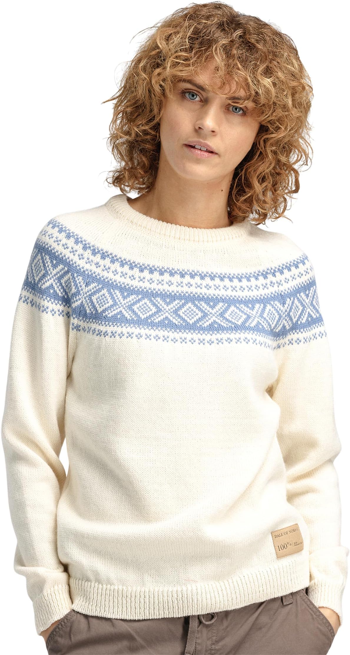 

Свитер Dale of Norway Women's Vågsøy Sweater, Off-White/Blueshadow