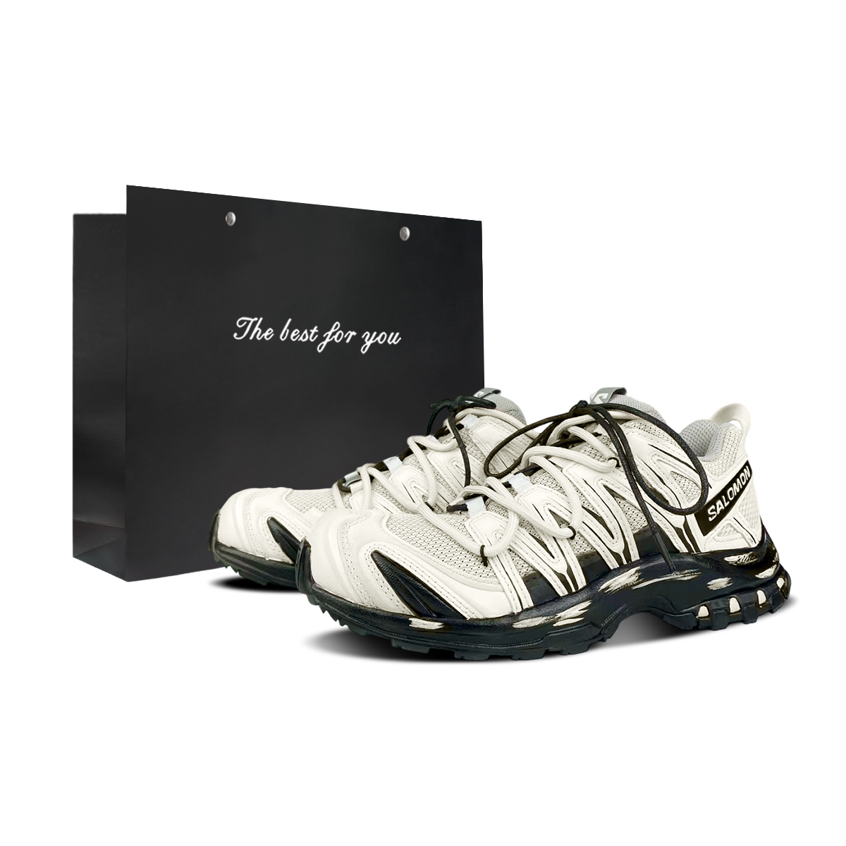 

SALOMON Кроссовки для трейлраннинга и тренировок XA PRO 3D Cushioning Support Low top Unisex Black White