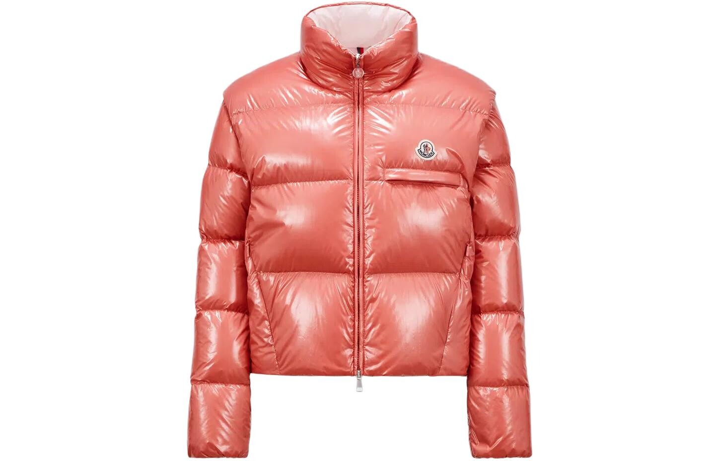 

Пуховик женский розовый Moncler, розовый