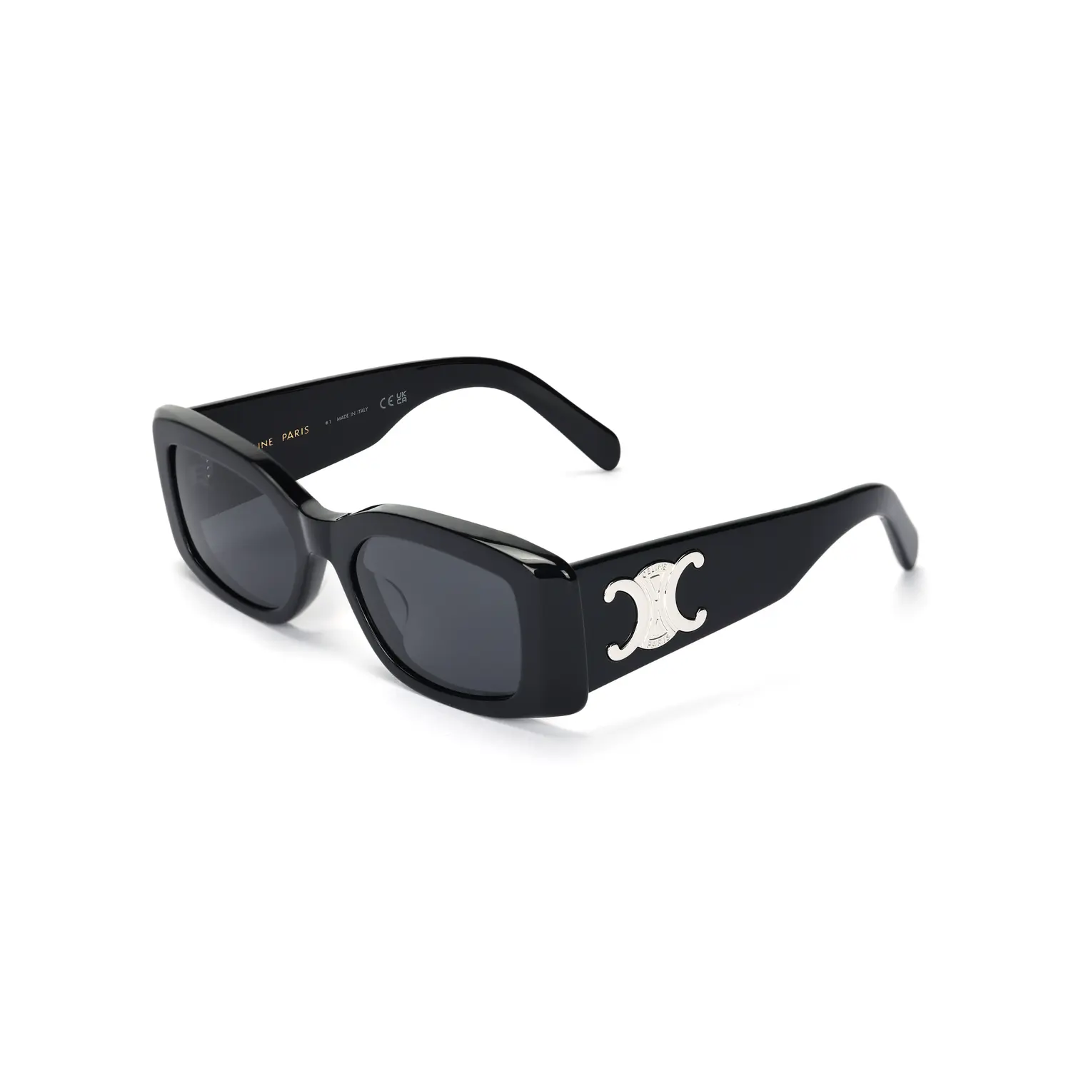 CELINE Прямоугольные солнцезащитные очки женские черные, Black — фото 2