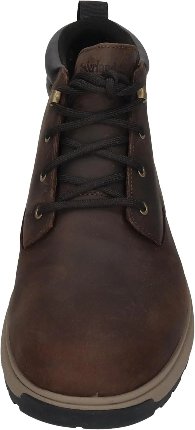 Мужские водонепроницаемые ботинки Timberland на шнуровке, средней высоты, высокого качества, оксфордские ботинки, темно-коричневый — фото 3