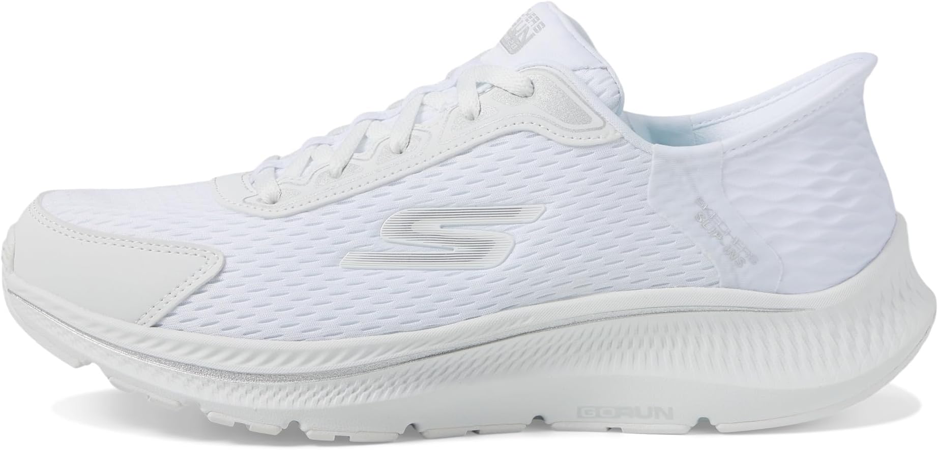 Кроссовки SKECHERS Go Run Consistent 2.0 Endure Hands Free Slip-Ins, White/Silver — фото 4