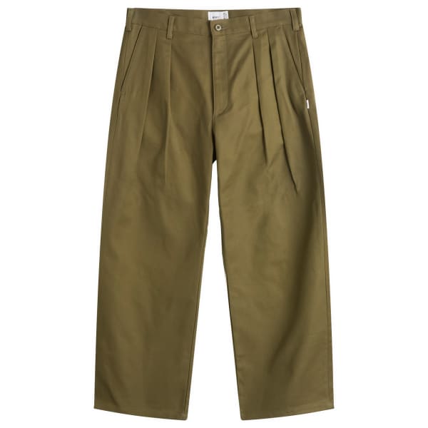 

Двойные широкие брюки с защипами Wtaps, цвет olive drab
