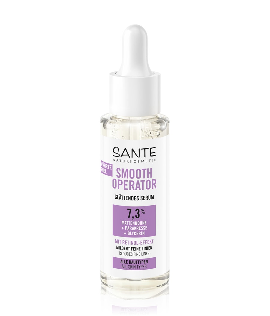 

Сыворотка для лица Sante Smooth Operator Glättendes Serum mit Mattenbohne, Parakresse & Glycerin, 30 ml