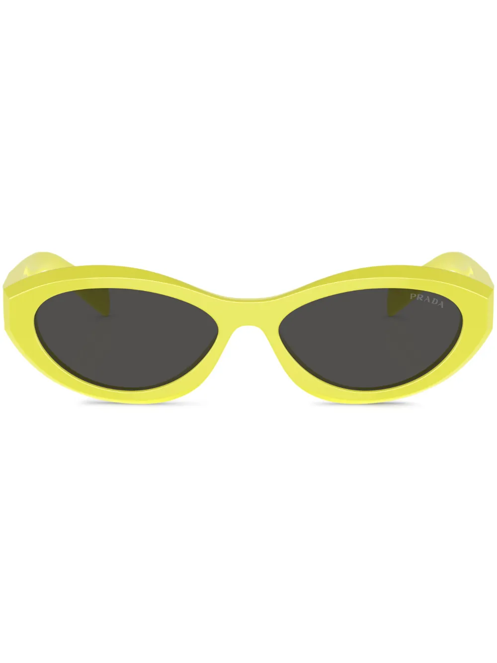 

Солнцезащитные очки в овальной оправе Prada Eyewear, коричневый