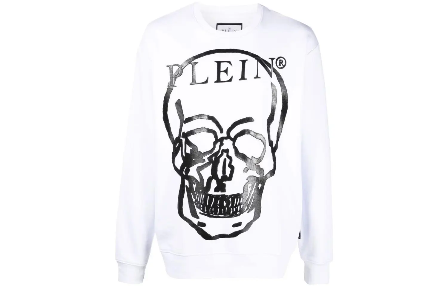 

Футболка с длинным рукавом с принтом черепа PHILIPP PLEIN, белая