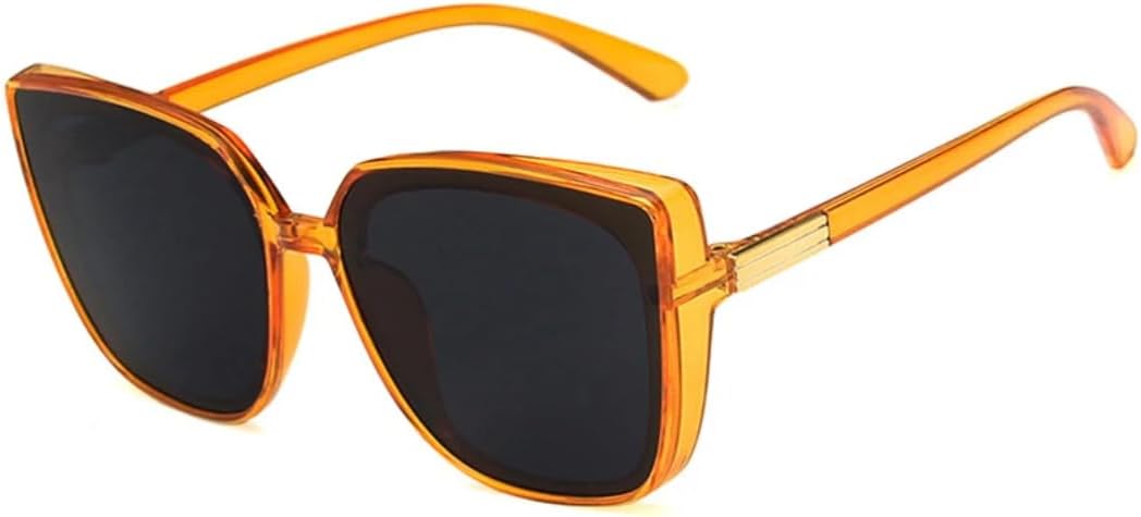 

Винтажные солнцезащитные очки «кошачий глаз» в большой оправе для женщин, мужские и женские, в стиле ретро, ​​модные, с защитой от УФ-излучения UV400 VVTWSSW, Orange Gray