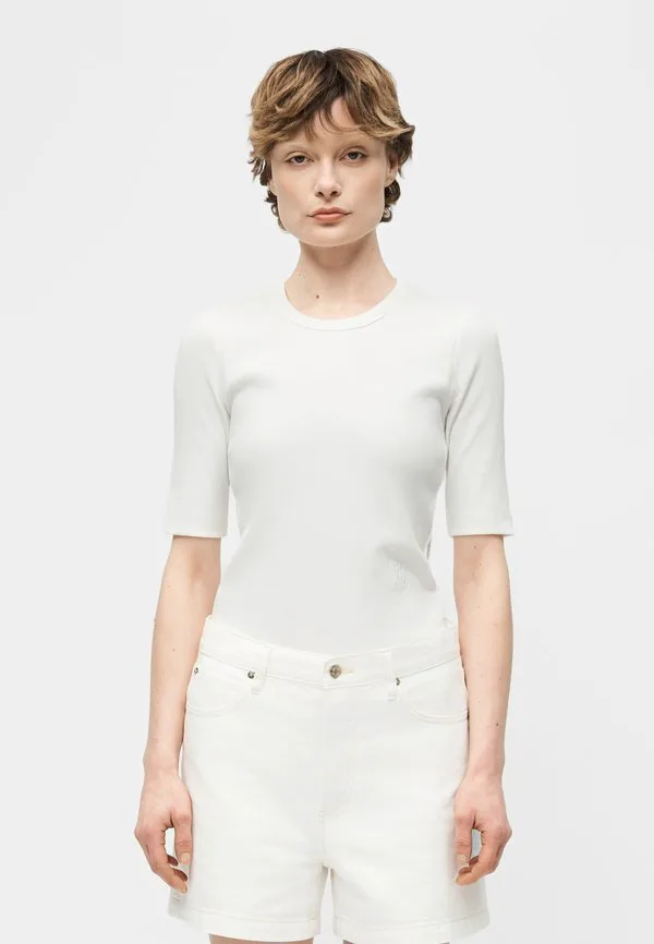 

Базовая футболка с круглым вырезом и коротким рукавом Closed, Ivory, Бежевый, Базовая футболка с круглым вырезом и коротким рукавом Closed, Ivory