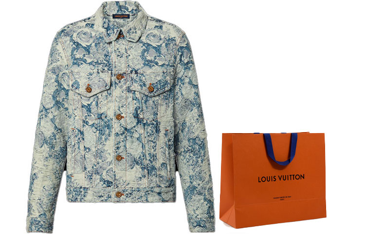 Куртка джинсовая мужская синяя FW22 LOUIS VUITTON, с подарочной упаковкой — фото 4