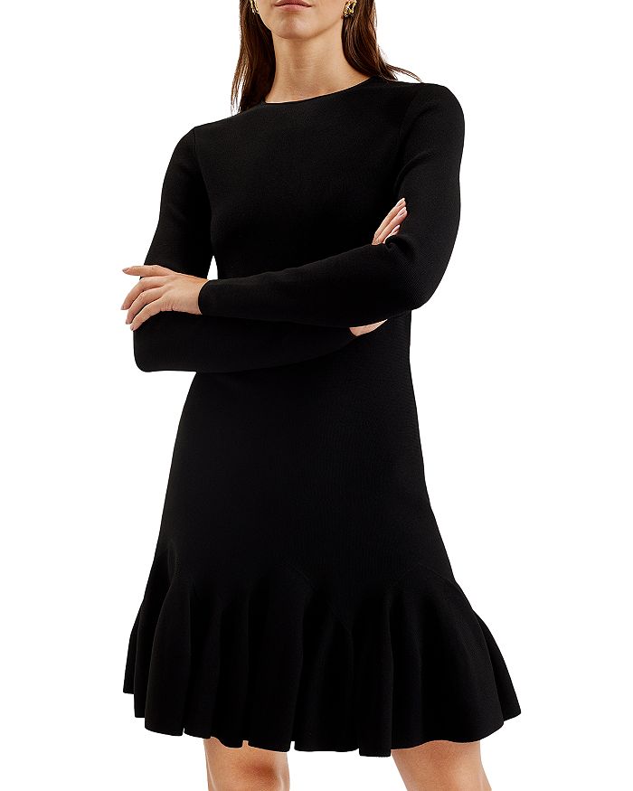 

Платье мини с длинными рукавами Loiss Ted Baker, черный