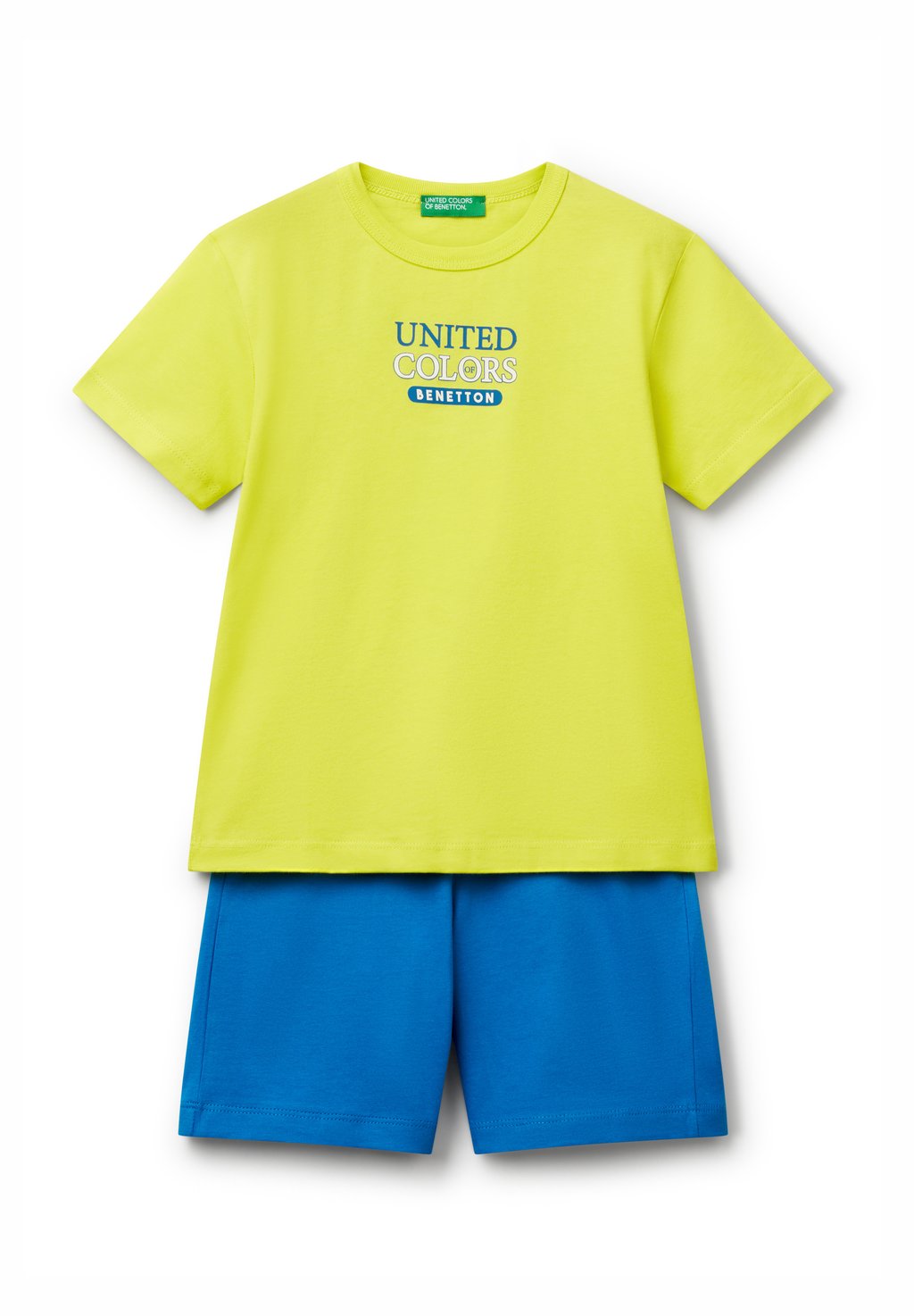 

Футболка с принтом SET AND BERMUDAS WITH LOGO United Colors of Benetton, желтый