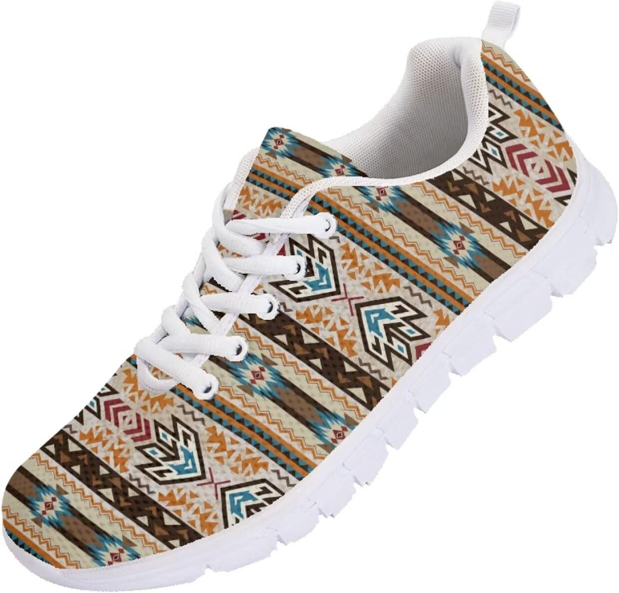 

Кроссовки Funnydude с забавным принтом для мужчин, противоскользящие туристические и спортивные, размер 6.5, Aztec