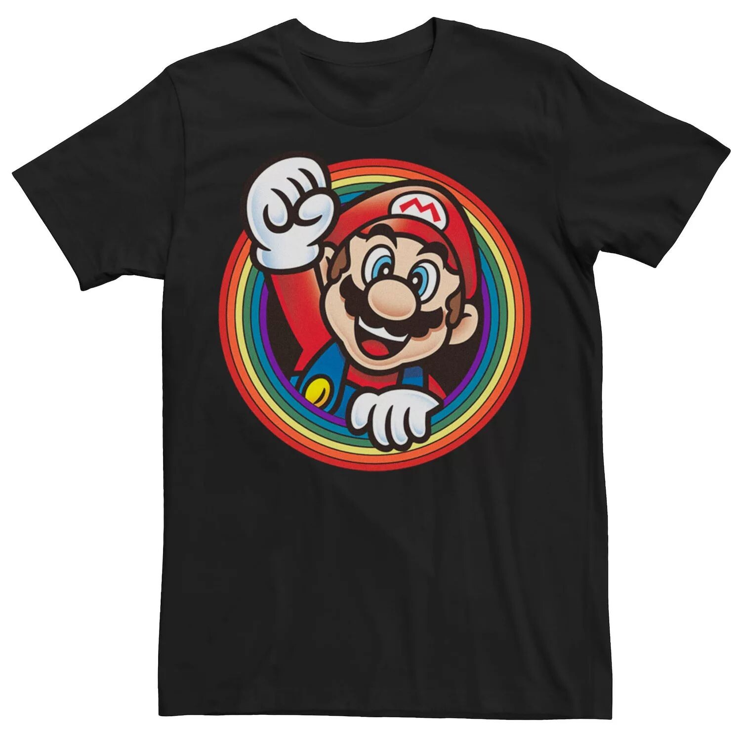 

Мужская футболка с радужным логотипом Super Mario Licensed Character