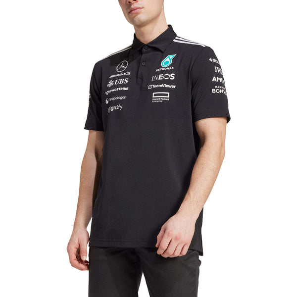 Рубашка-поло mercedes amg petronas formula one team polo shirt Adidas, черный — фото 2