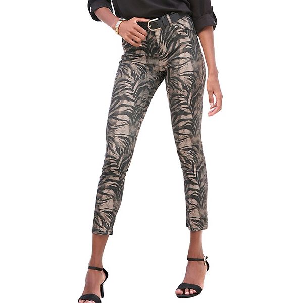 

Женские укороченные брюки скинни Lascana, Brown And Black