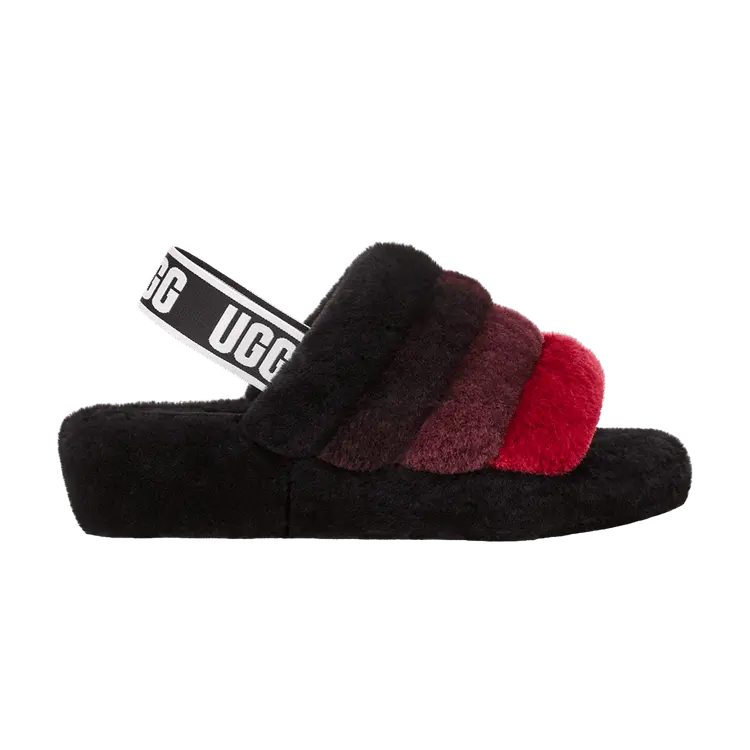 Шлепанцы Wmns Fluff Yeah Slide 'Black Red Gradient', черный
