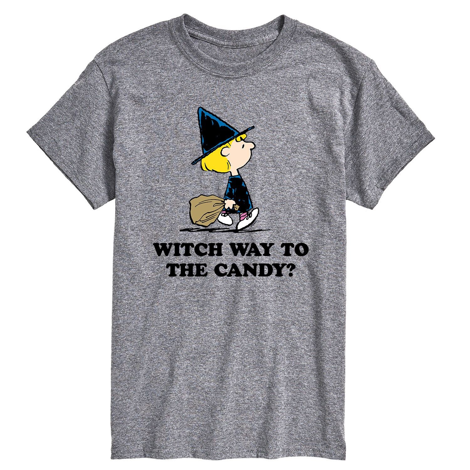 

Мужская футболка конфетного цвета с арахисом Witch Way Licensed Character