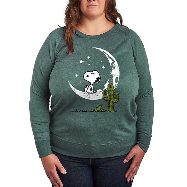 

Футболка с длинным рукавом French terry с принтом Peanuts Snoopy в пустыне на луне Plus size Licensed Character, Heather Green, Зеленый, Футболка с длинным рукавом French terry с принтом Peanuts Snoopy в пустыне на луне Plus size Licensed Character, Heath