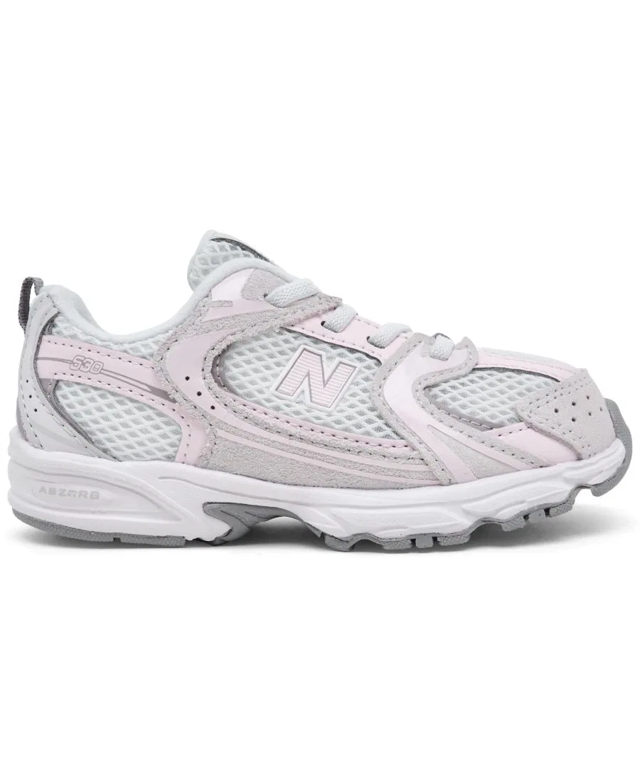 Детские кроссовки на шнуровке 530 Stretch от Finish Line New Balance, серый — фото 2