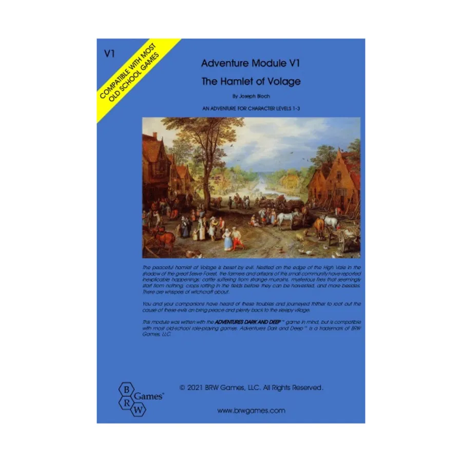 

Модуль Adventure Module V1 - The Hamlet of Volage, Adventures Dark and Deep