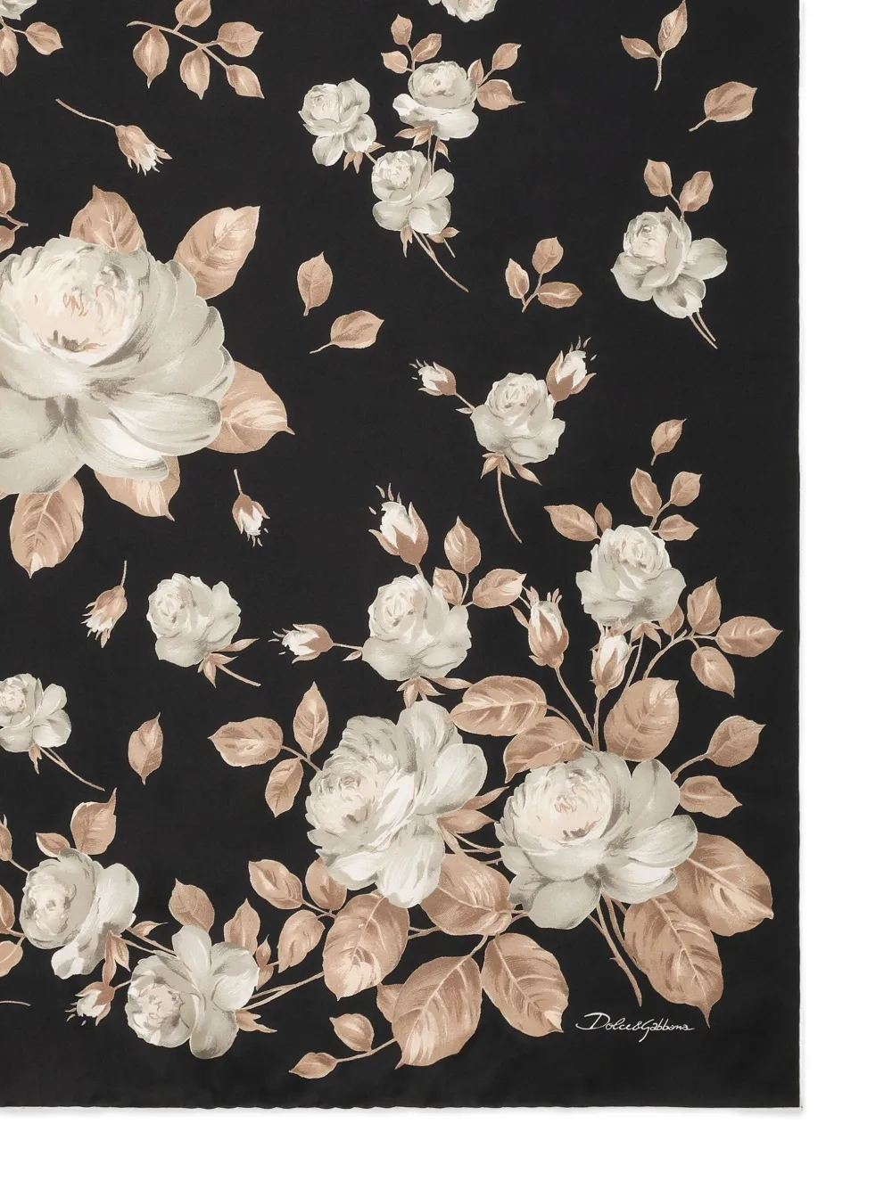 

Шелковый платок с принтом DOLCE & GABBANA, черный