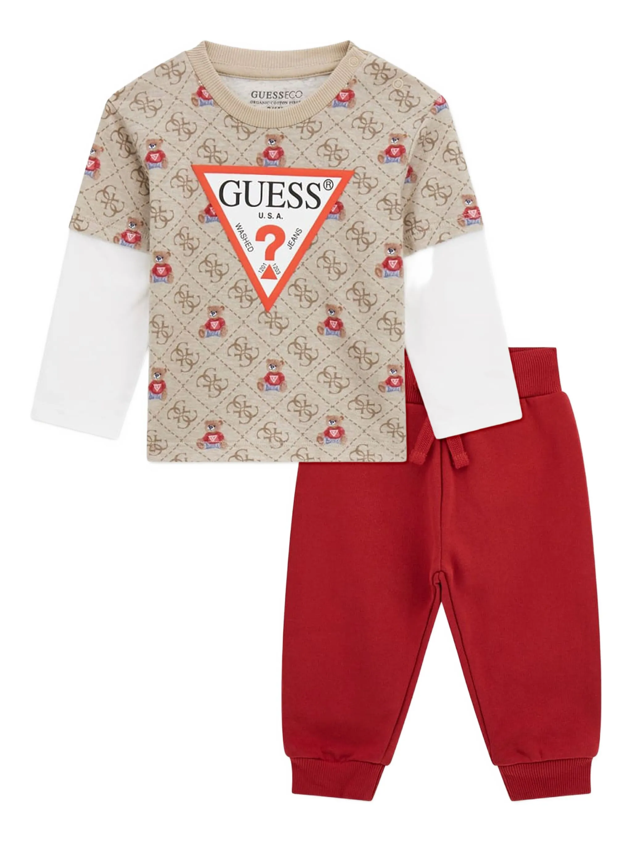 

Брюки с кулисками на манжетах Guess Kids, нейтральный
