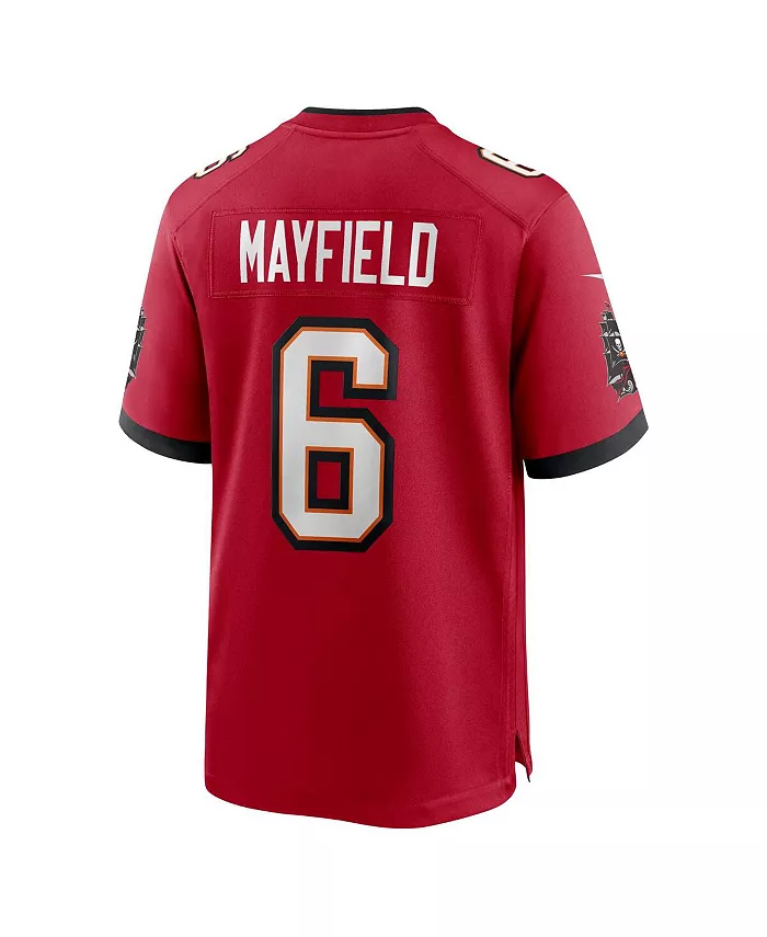 Мужская игровая футболка Baker Mayfield команды Tampa Bay Buccaneers (красная) Nike — фото 2