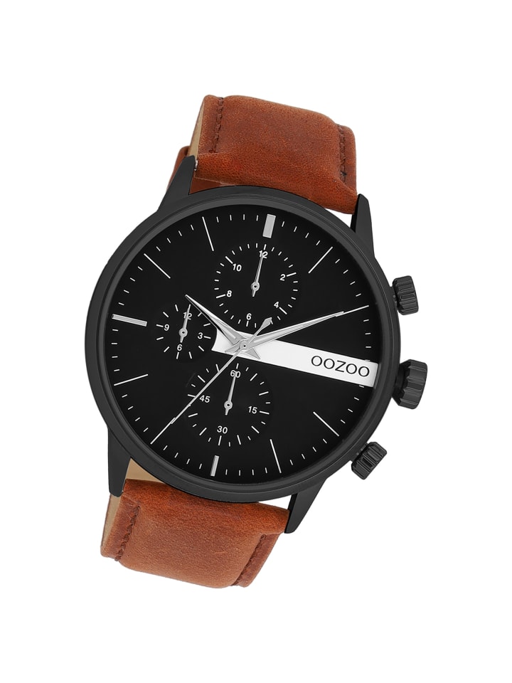 

Аналоговые наручные часы Oozoo Timepieces, коричневые, большие (примерно 45 мм)