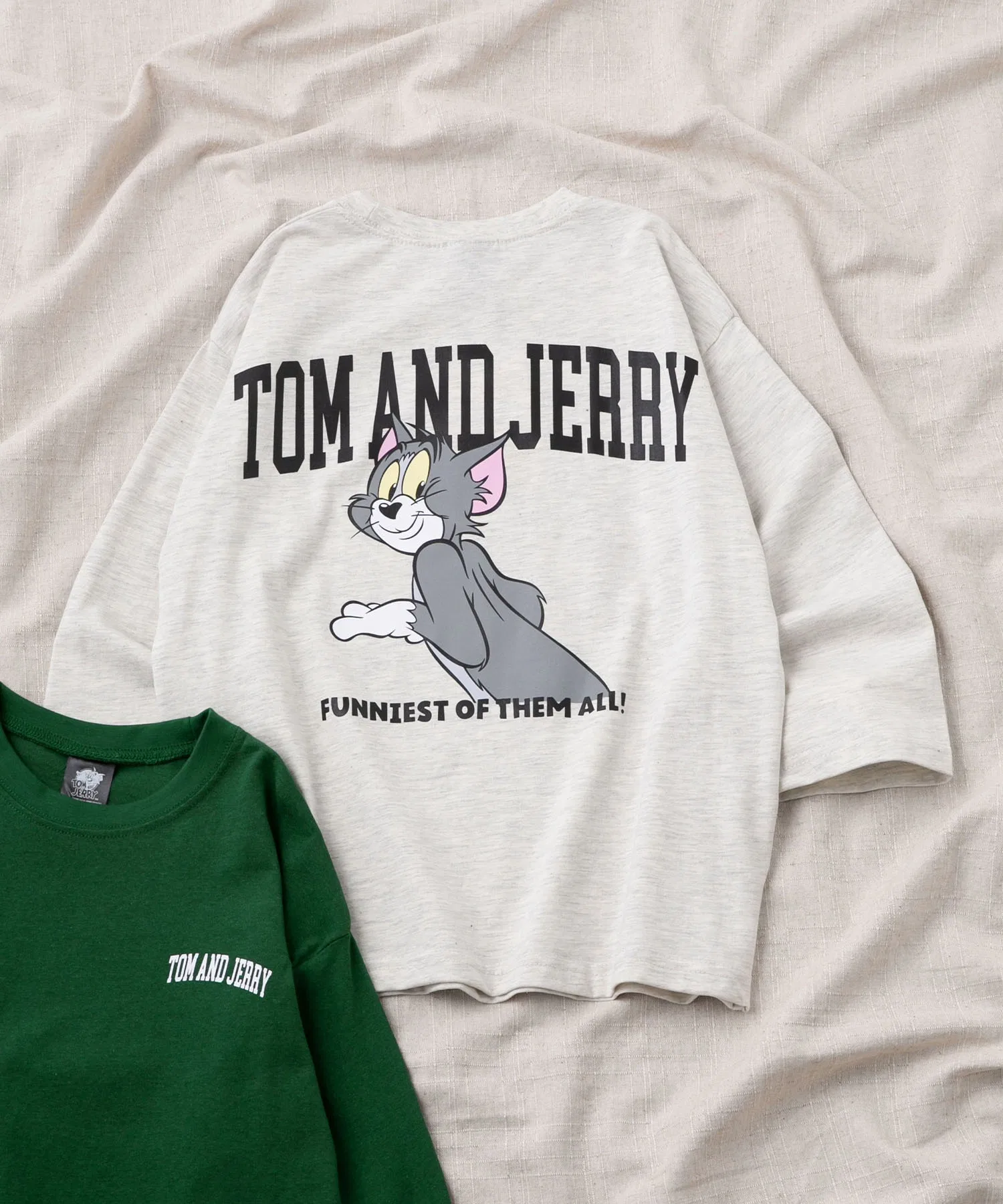 Детская футболка с принтом Tom&Jerry TOM&JERRY бежевый