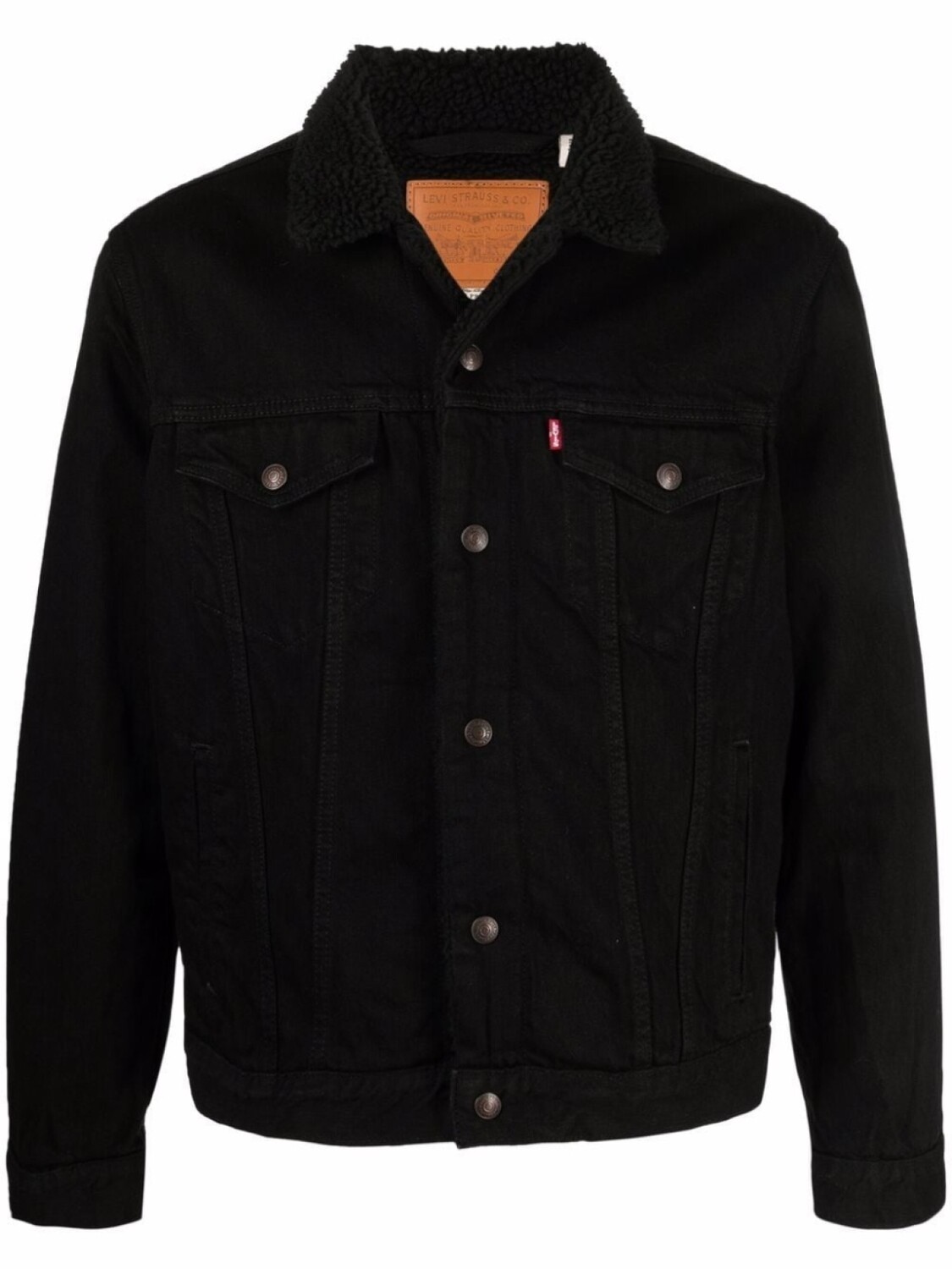 

Levi's джинсовая куртка с подкладкой из шерпы, черный