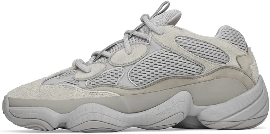 Мужские кроссовки Adidas Yeezy 500 на шнуровке, серый — фото 2