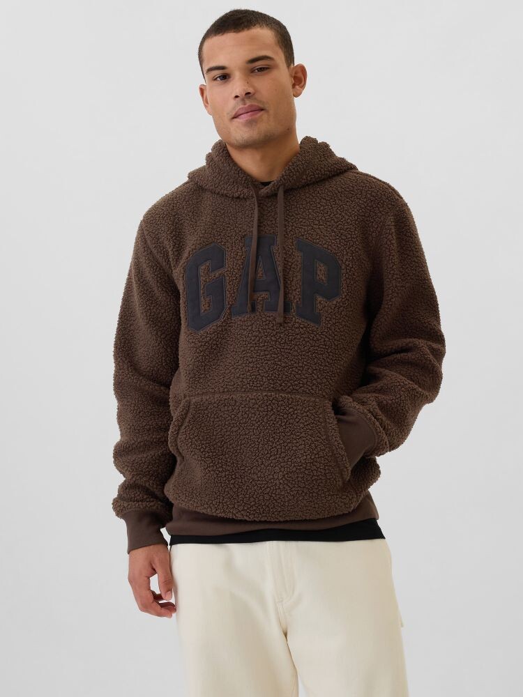 

Толстовка из шерпы с логотипом Gap, коричневый