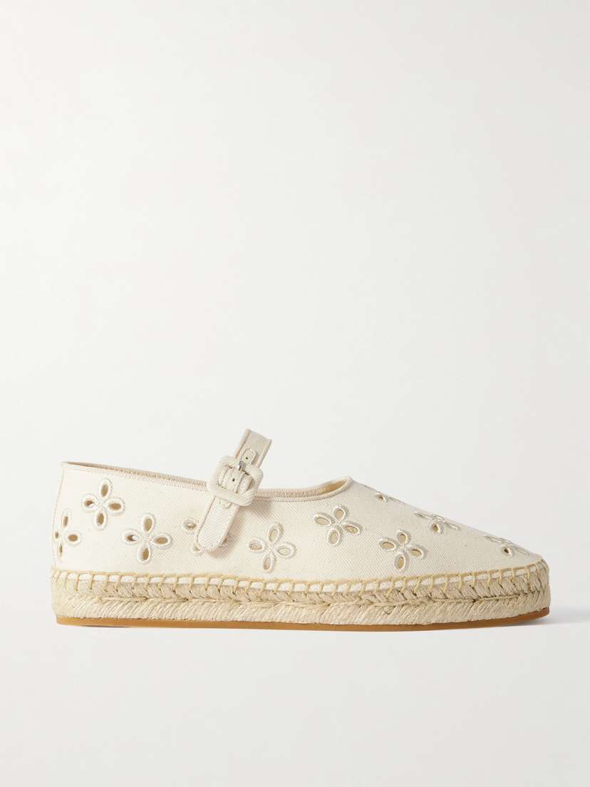 Эспадрильи Clover из парусины и английской вышивки Loeffler Randall, бежевый