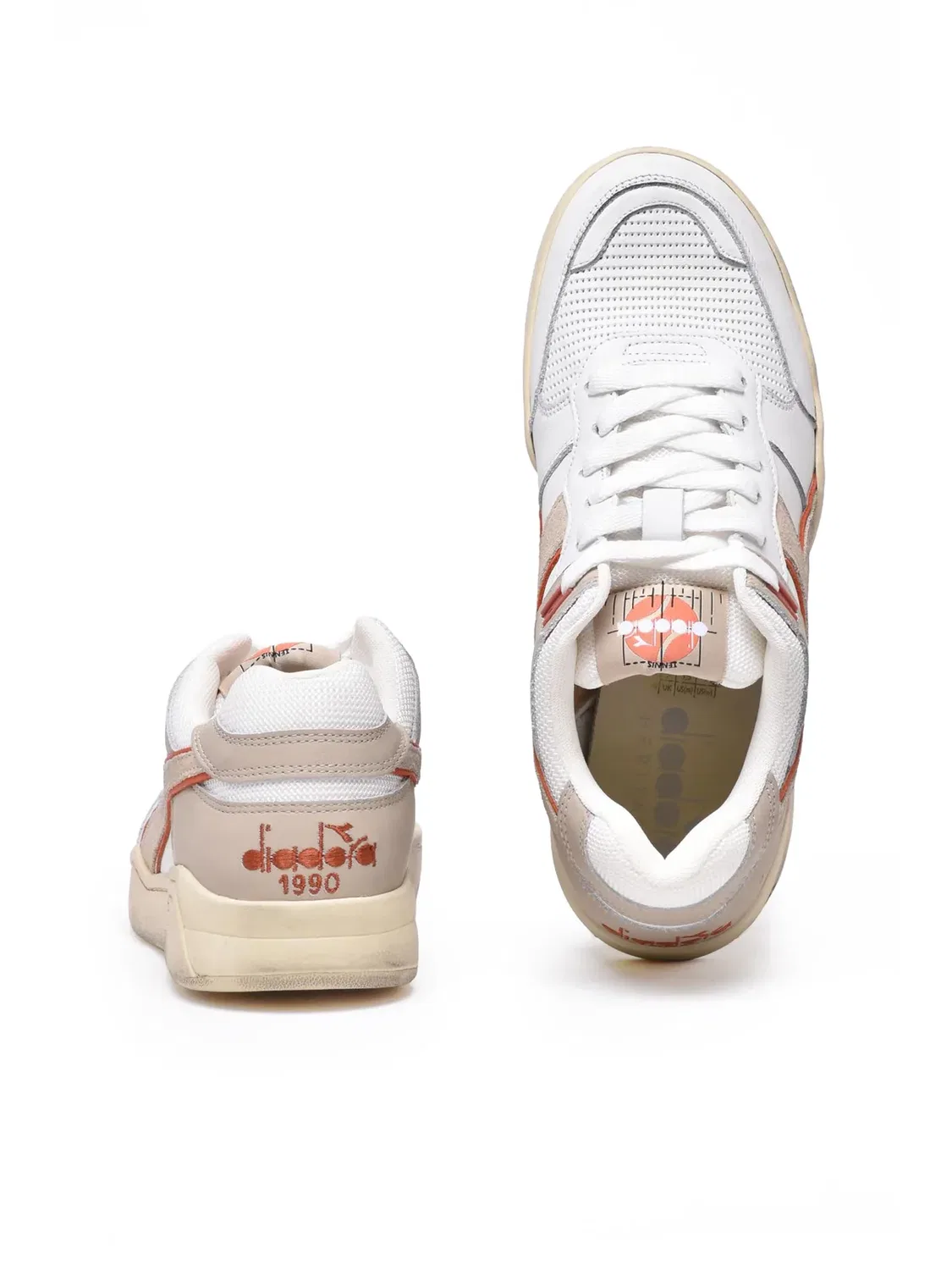 DIADORA HERITAGE Кроссовки B.560 из белой и бежевой кожи — фото 3
