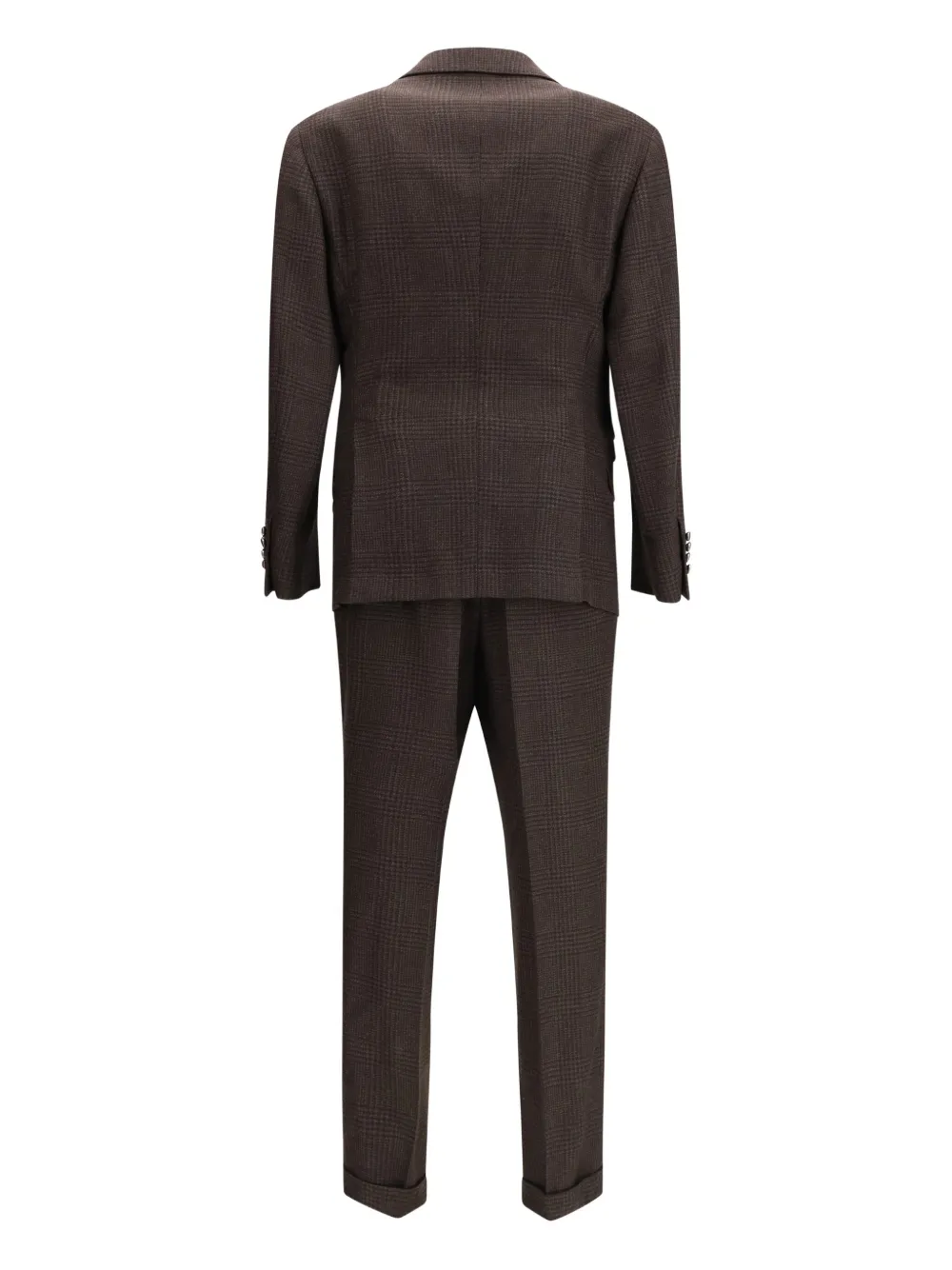 

Костюм в клетку Brunello Cucinelli, коричневый