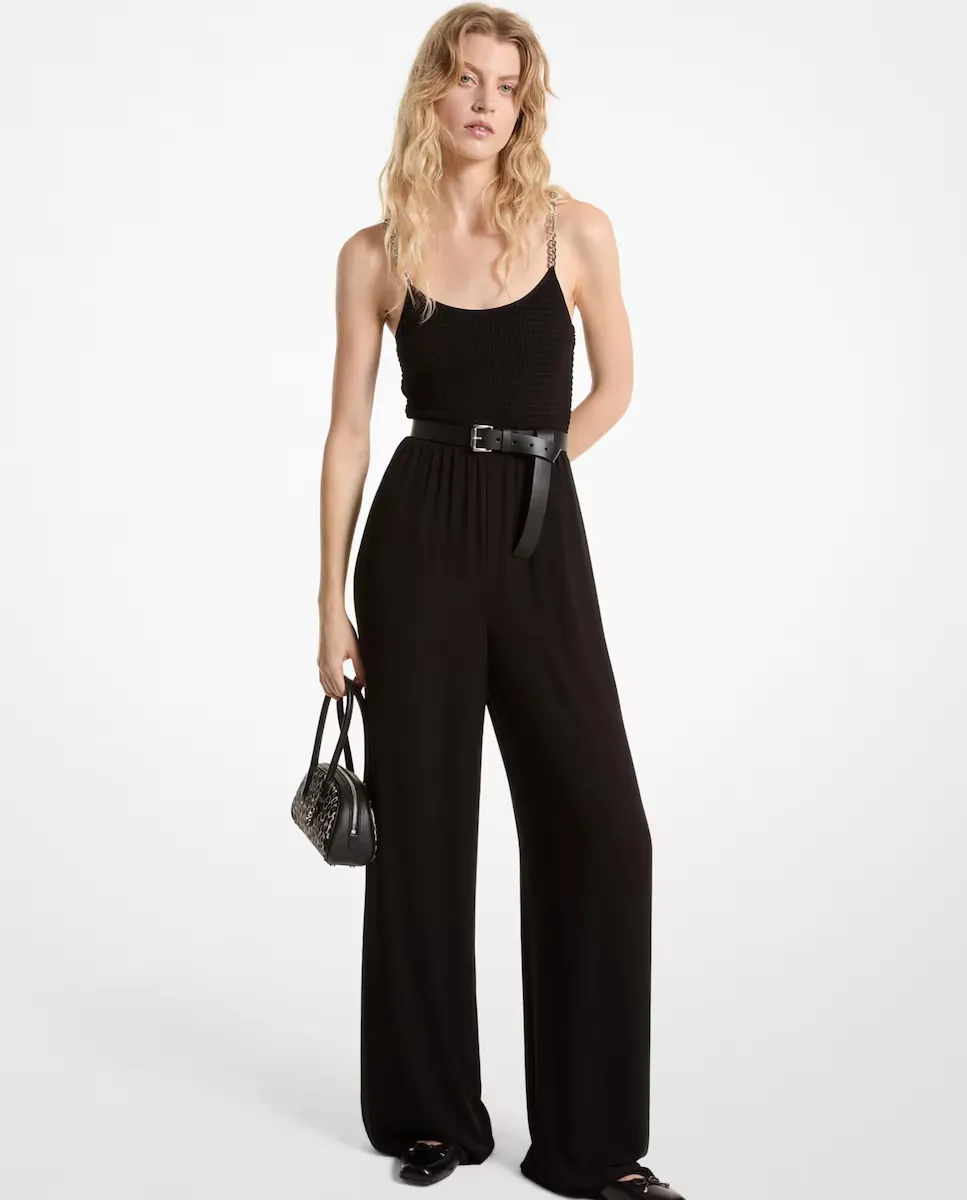 

Женский длинный комбинезон на бретелях Michael Michael Kors, черный