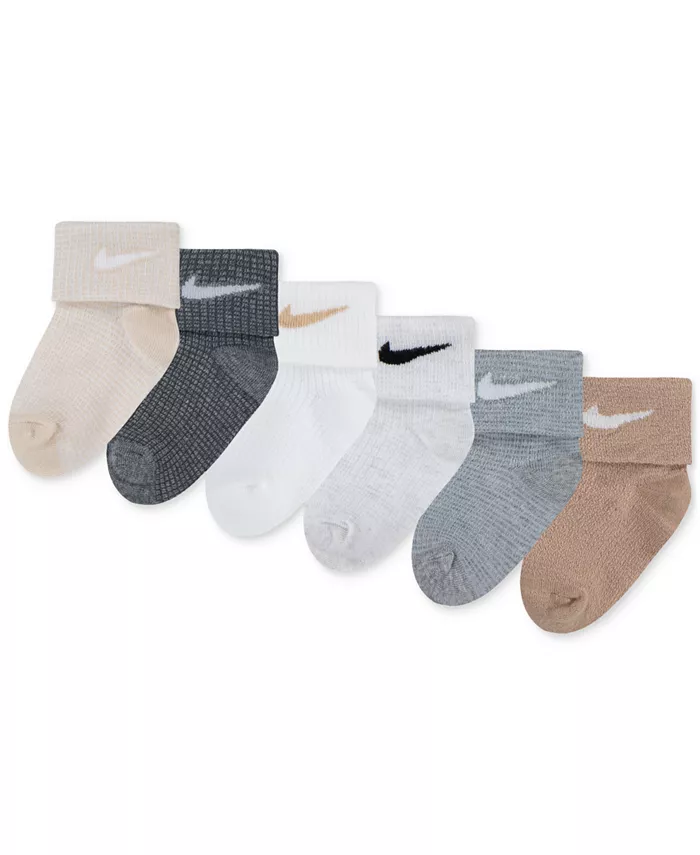 

Детские носки из вафельной ткани, набор из 6 пар Nike, коричневый
