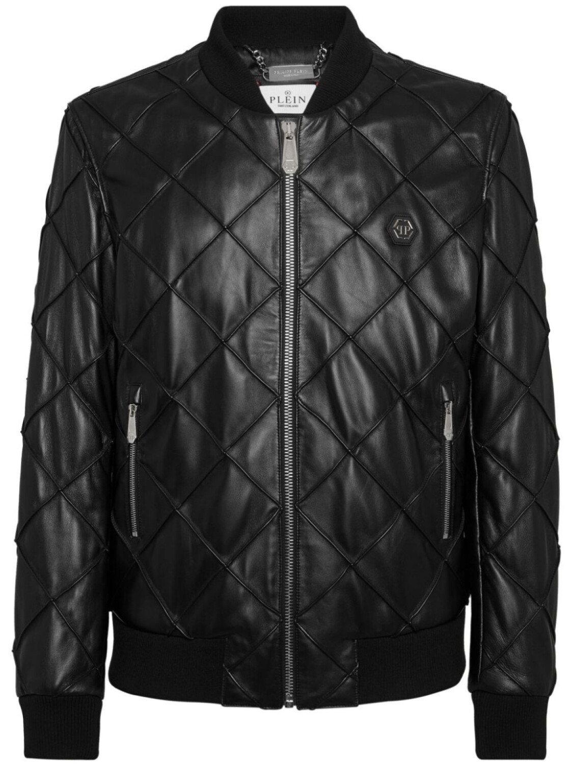 

Philipp Plein стеганый бомбер, черный