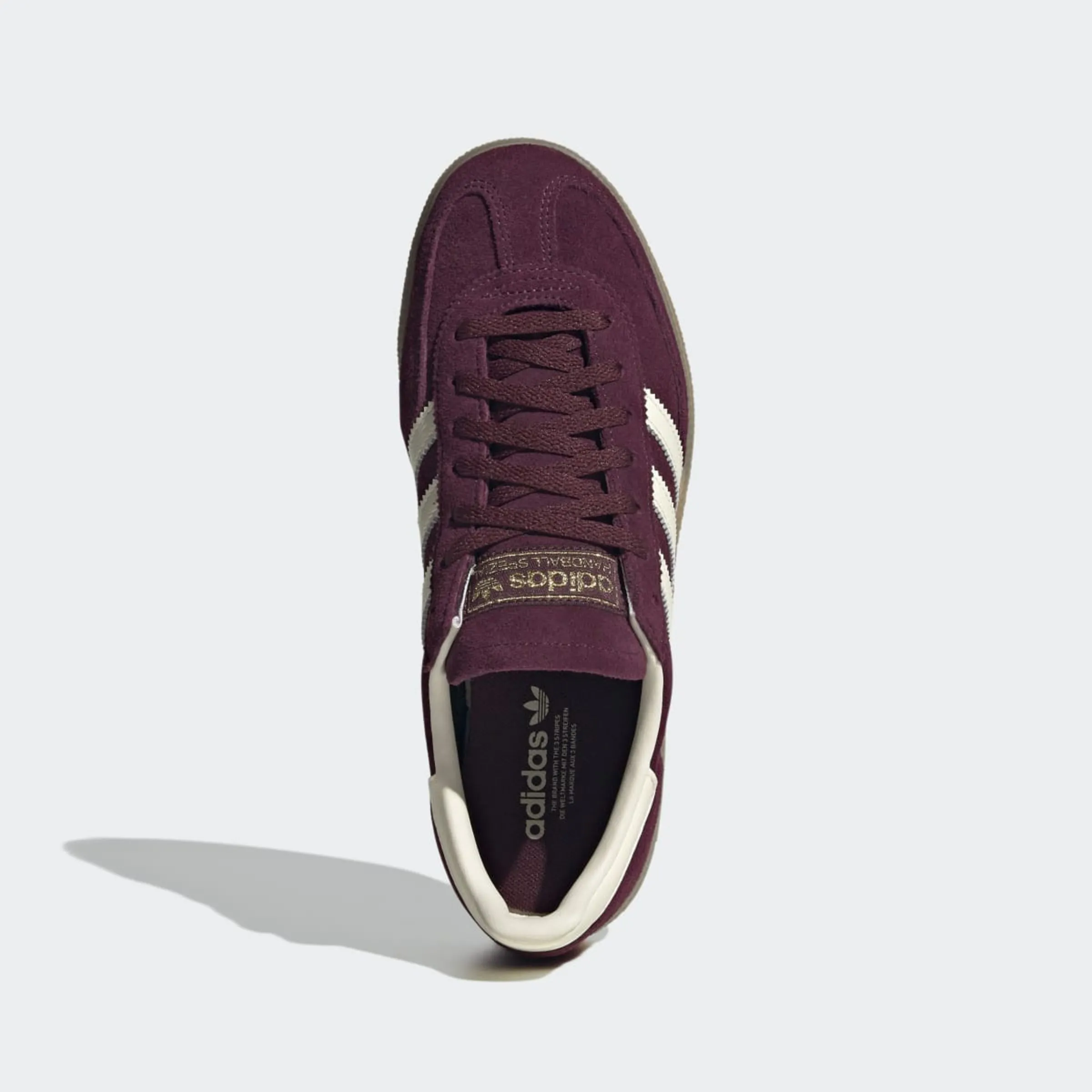 Женские повседневные кроссовки Handball Spezial Adidas, бордовый — фото 3