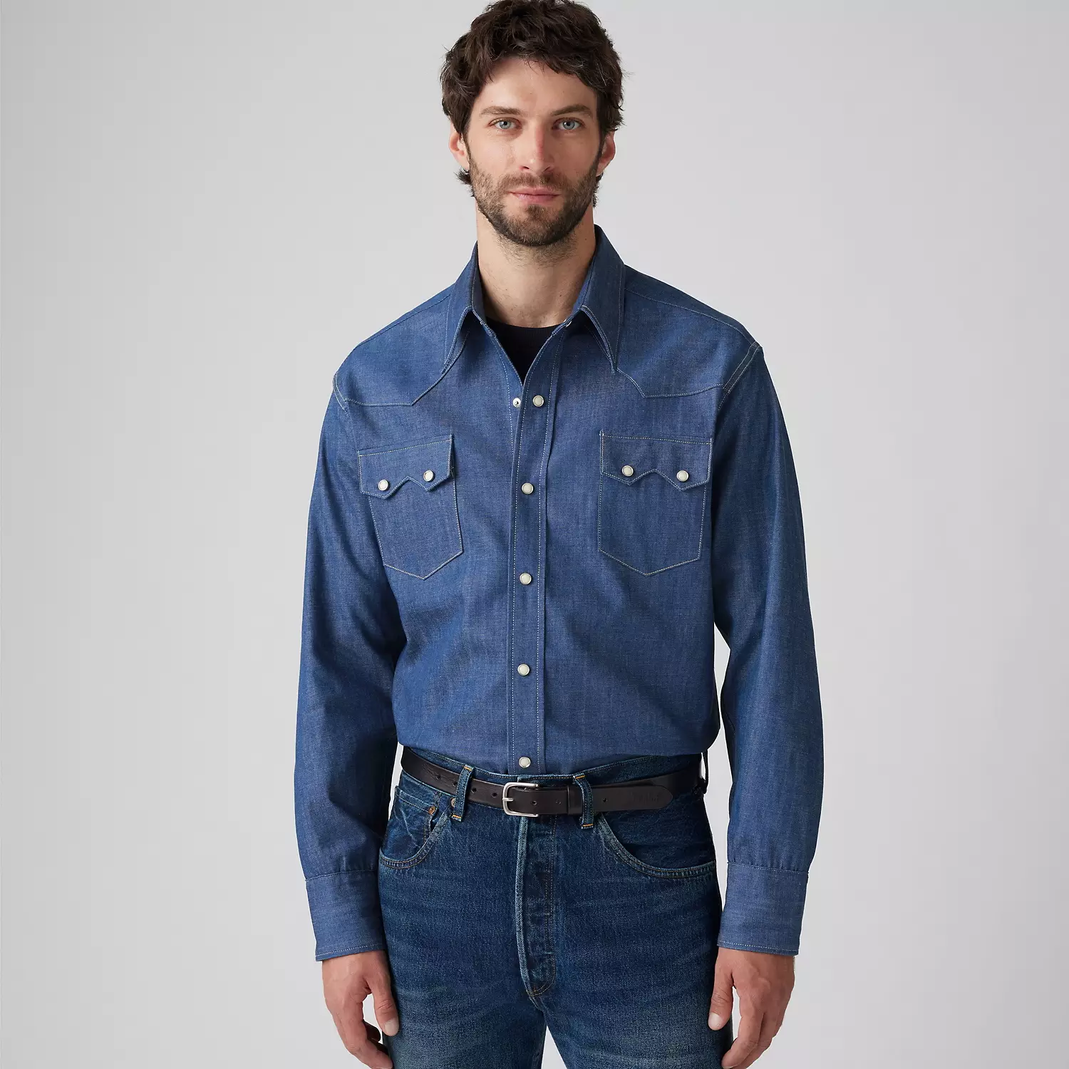 

Рубашка Shorthorn Sawtooth в стиле вестерн Levi's, цвет Shorthorn Rigid - Dark Wash