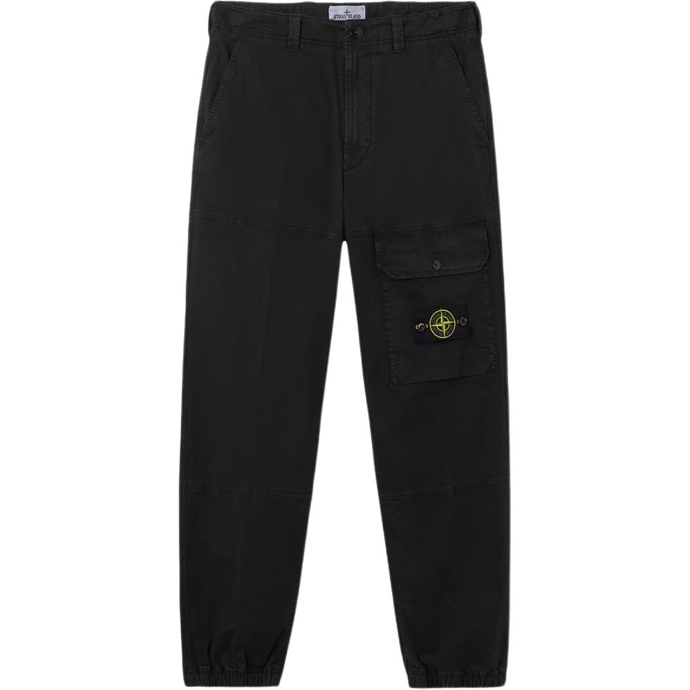 

Брюки с карманным логотипом STONE ISLAND, черный