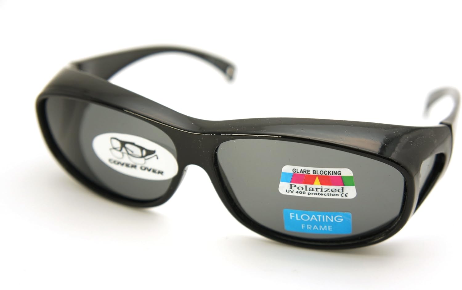 

Защитные накладки на линзы солнцезащитных очков Colorviper Fitover Lens Covers, надеваемые поверх линз поляризованных очков, модель St7659pl COLOR VIPER, Medium: Floating Shiny Black / Polarized Smoke Lenses